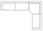 718231-E - Warner Frame 3 Piece Sofa Set w/Corner Piece