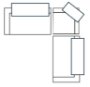 718232-G - Warner Frame 3 Piece Sofa Set w/S Corner Piece w/Back Cushions