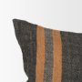 71428-CFD - Mercer 14x26 Lumbar Black w/ Orange Stripes Pillow Cover w/Down Filler