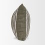 71433-CFD - Hunter 20x20 Square Oatmeal w/ Green Stripe Pillow Cover w/Down Filler
