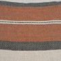 71435-CFD - Mason 22x22 Square Cream w/ Orange Stripe Pillow Cover w/Down Filler