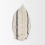 71437-CFD - Liv 22x22 Cream w/ Black Stripes Pillow Cover w/Down Filler