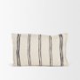 71439-CFD - Liv 13x21 Cream w/ Black Stripes Pillow Cover w/Down Filler