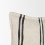 71439-CFD - Liv 13x21 Cream w/ Black Stripes Pillow Cover w/Down Filler