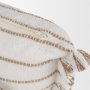71445-CFD - Willow 14x26 Lumbar Cream w/ Camel Stripes Decorative Pillow Cover