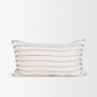 71446-CFD - Willow 13x21 Lumbar Cream w/ Camel Stripes Decorative Pillow Cover