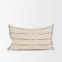 71449-CFD - Lyle 13x21 Square Oatmeal w/ Black Stripes Decorative Pillow Cover