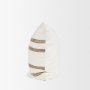 71458-CFD - Maryn 22x22 Square Cream w/ Brown Stripes Decorative Pillow Cover