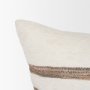 71458-CFD - Maryn 22x22 Square Cream w/ Brown Stripes Decorative Pillow Cover