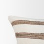 71460-CFD - Maryn 13x21 Lumbar Cream w/ Brown Stripes Decorative Pillow Cover