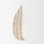 71461-CFD - Merrick 22x22 Square Natural Beige w/ Orange Stripes Decorative Pillow