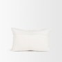 71464-CFD - Levon 13x21 Lumbar Plush Cream w/ Orange Dashed Stripes Decorative Pillow Cover