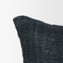 71469-CFD - Lowen 14x26 Lumbar Navy Woven Pillow Cover w/Down Filler