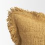 71531-CFD - Kambal 20x20 Mustard Cotton Pillow Cover w/Down Filler