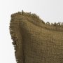 71535-CFD - Kambal 20x20 Dark Olive Cotton Pillow Cover w/Down Filler