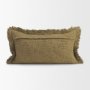 71536-CFD - Kambal 14x26 Dark Olive Cotton Pillow Cover w/Down Filler