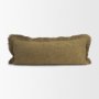 71538-CFD - Kambal 14x36 Dark Olive Cotton Pillow Cover w/Down Filler