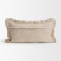 71540-CFD - Kambal 14x26 Light Beige Cotton Pillow Cover w/Down Filler