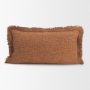 71552-CFD - Kambal 14x26 Mahogany Cotton Pillow Cover w/Down Filler