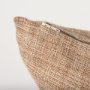 70330-CFNA - Jacklyn Brown Linen Square Pillow Cover w/Non-Allergen Filler