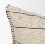71447-CFNA - Lyle 20x20 Square Oatmeal w/ Black Stripes Pillow Cover w/Non-Allergen Filler