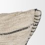 71447-CFNA - Lyle 20x20 Square Oatmeal w/ Black Stripes Pillow Cover w/Non-Allergen Filler