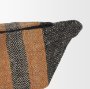 71427-CFNA - Mercer 20x20 Square Black w/Orange Stripes Pillow Cover w/Non-Allergen Filler
