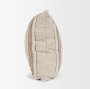 71440-CFNA - Maeve 20x20 Square Natural Linen w/ Orange Stripes Pillow Cover w/Non-Allergen Filler