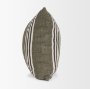 71433-CFNA - Hunter 20x20 Square Oatmeal w/ Green Stripe Pillow Cover w/Non-Allergen Filler