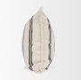 71437-CFNA - Liv 22x22 Cream w/ Black Stripes Pillow Cover w/Non-Allergen Filler