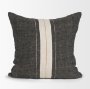 71431-CFNA - Cooper 20x20 Square Black w/ Cream Stripe Decorative Pillow Cover