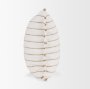 71444-CFNA - Willow 20x20 Square Cream w/ Camel Stripes Pillow Cover w/Non-Allergen Filler