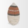 71435-CFNA - Mason 22x22 Square Cream w/ Orange Stripe Pillow Cover w/Non-Allergen Filler