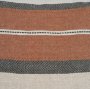 71435-CFNA - Mason 22x22 Square Cream w/ Orange Stripe Pillow Cover w/Non-Allergen Filler