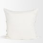 71458-CFNA - Maryn 22x22 Square Cream w/ Brown Stripes Pillow Cover w/Non-Allergen Filler