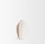 71464-CFNA - Levon 13x21 Lumbar Plush Cream w/ Orange Dashed Stripes Pillow Cover w/Non-Allergen Filler
