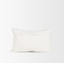 71464-CFNA - Levon 13x21 Lumbar Plush Cream w/ Orange Dashed Stripes Pillow Cover w/Non-Allergen Filler