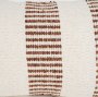 71464-CFNA - Levon 13x21 Lumbar Plush Cream w/ Orange Dashed Stripes Pillow Cover w/Non-Allergen Filler