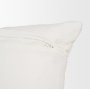 71464-CFNA - Levon 13x21 Lumbar Plush Cream w/ Orange Dashed Stripes Pillow Cover w/Non-Allergen Filler