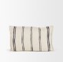 71439-CFNA - Liv 13x21 Cream w/ Black Stripes Pillow Cover w/Non-Allergen Filler