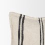 71439-CFNA - Liv 13x21 Cream w/ Black Stripes Pillow Cover w/Non-Allergen Filler