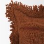 71555-CFNA - Kambal 20x20 Copper Rust Cotton Pillow Cover w/Non-Allergen Filler