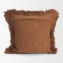 71551-CFNA - Kambal 20x20 Mahogany Cotton Pillow Cover w/Non-Allergen Filler