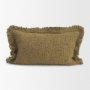 71537-CFNA - Kambal 13x21 Dark Olive Cotton Pillow Cover w/Non-Allergen Filler