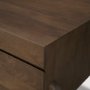 71290 - Trellyn Dark Brown Solid Wood Carved Woven Desk