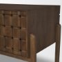 71290 - Trellyn Dark Brown Solid Wood Carved Woven Desk