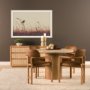 71392 - Travona Oak Wood w/ Travertine 6 Drawer Dresser