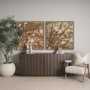 102814-FL - Wall of Shadows II by Mercana Studio Hand-Embellished Textured Framed Canvas Artwork