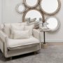 68713 - Roy II Beige Upholstered and Brown Wood Frame Arm Chair 