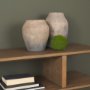 71512 - Cotto 10.6H Two Tone Wide Mouth Weathered Terracotta Urn Vase